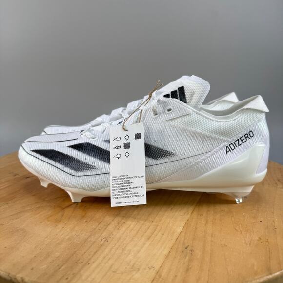 Adidas SM Adizero Electric Mens Size 10.5 Football Cleats White Black IH5030 NEW main image 8